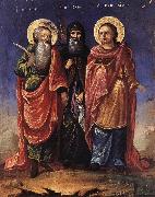 Nicolae Grigorescu Saints llie,Sava and Pantelimon oil painting on canvas